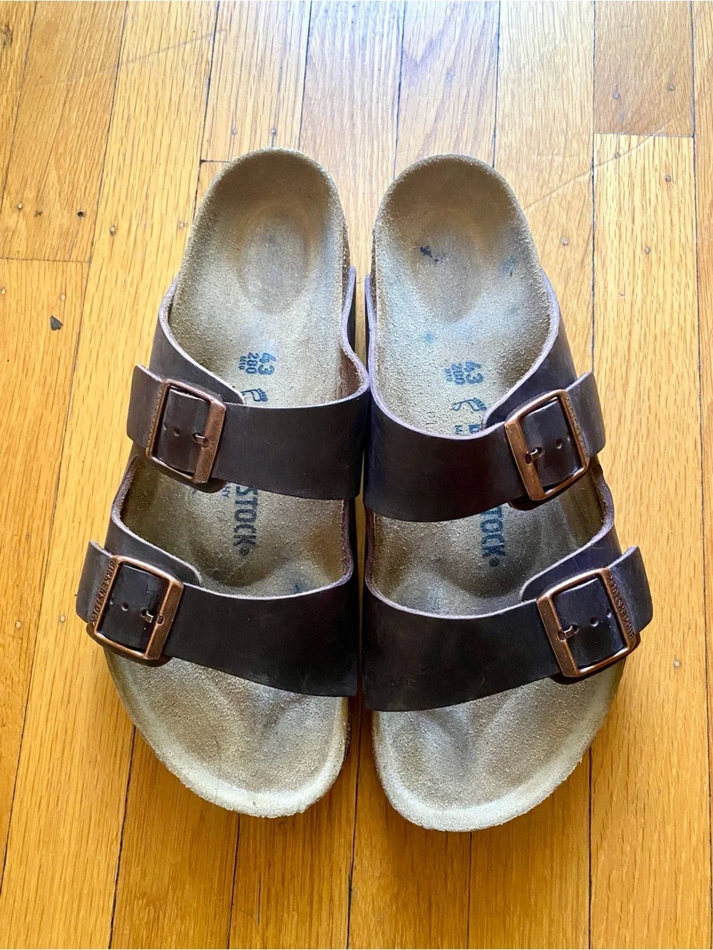 Birkenstock Men's Brown Arizona Two-Strap Sandals